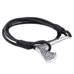 Viking Axe Leather Bracelet Bracelets Viking Warriors