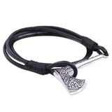 Viking Axe Leather Bracelet Bracelets Viking Warriors