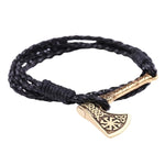 Viking Axe Leather Bracelet Bracelets Viking Warriors