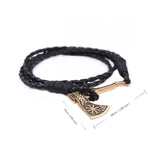 Viking Axe Leather Bracelet Bracelets Viking Warriors