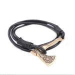 Viking Axe Leather Bracelet Bracelets Viking Warriors