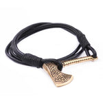 Viking Axe Leather Bracelet Bracelets Viking Warriors