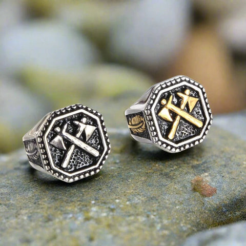 Viking Axes Ring ring Viking Warriors