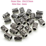 Viking Beard Rings 24 pieces Rune Beads beard rings Viking Warriors