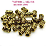 Viking Beard Rings 24 pieces Rune Beads beard rings Viking Warriors