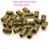 Viking Beard Rings 24 pieces Rune Beads beard rings Viking Warriors