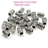 Viking Beard Rings 24 pieces Rune Beads beard rings Viking Warriors