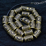 Viking Beard Rings 24 pieces Rune Beads beard rings Viking Warriors