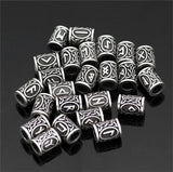 Viking Beard Rings 24 pieces Rune Beads beard rings Viking Warriors
