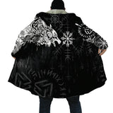 Viking Cloak with Hood - Warm Winter Nordic Hooded Coat for Men Coats & Jackets Viking Warriors