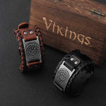 Viking Compass Leather Bracelet Viking Warriors