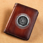 Viking Compass Leather Wallet Wallets & Money Clips Viking Warriors