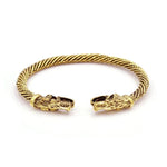 Viking Double Wolf Head Bracelet Bracelets Viking Warriors