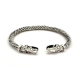 Viking Double Wolf Head Bracelet Bracelets Viking Warriors