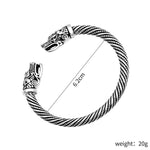 Viking Double Wolf Head Bracelet Bracelets Viking Warriors