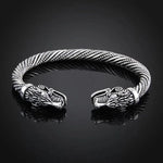 Viking Double Wolf Head Bracelet Bracelets Viking Warriors