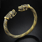 Viking Double Wolf Head Bracelet Bracelets Viking Warriors