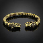Viking Double Wolf Head Bracelet Bracelets Viking Warriors