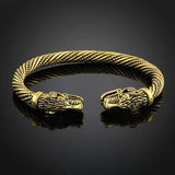Viking Double Wolf Head Bracelet Bracelets Viking Warriors