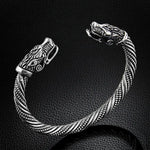 Viking Double Wolf Head Bracelet Bracelets Viking Warriors