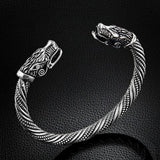 Viking Double Wolf Head Bracelet Bracelets Viking Warriors