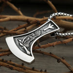 Viking Dragon Bearded Axe Necklace Necklaces Viking Warriors