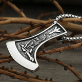 Viking Dragon Bearded Axe Necklace Necklaces Viking Warriors