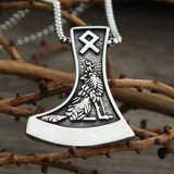 Viking Dragon Bearded Axe Necklace Necklaces Viking Warriors