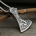 Viking Dragon Bearded Axe Necklace Necklaces Viking Warriors