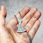 Viking Dragon Bearded Axe Necklace Necklaces Viking Warriors