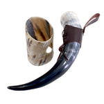 Viking Drinking Horn with Stand and Leather Holster Drinking Horn Viking Warriors