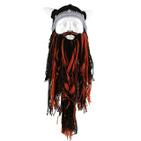 Viking Helmet Bearded Knitted Beanie beanie hat Viking Warriors