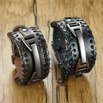 Viking Leather Wristband Wristbands Viking Warriors