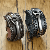 Viking Leather Wristband Wristbands Viking Warriors