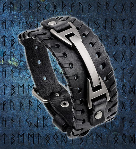 Viking Leather Wristband Wristbands Viking Warriors