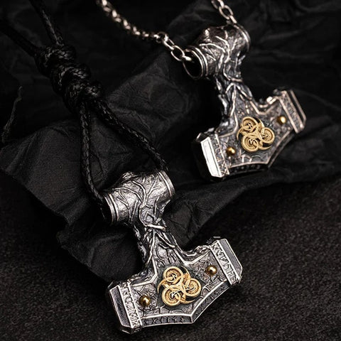 Viking Mjolnir Sterling Silver Hammer Necklace necklace Viking Warriors
