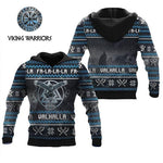 Viking Raven Fa-la-la-la-la Valhalla-la Ugly Christmas Sweater Hoodie Viking Warriors