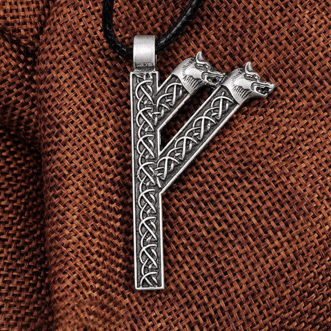 Viking Rune Fehu Pendant Necklace Charms & Pendants Viking Warriors