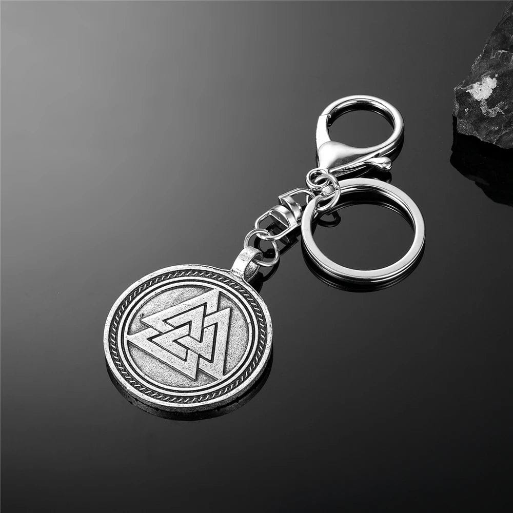 HAQUIL Viking Rune Axe Paracord Keychain – Norse Symbol Keyring For Men & Women, Silver - View #9