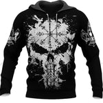 Viking Skull Men's Hoodie Hoodie Viking Warriors
