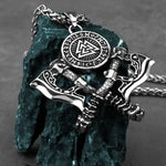 Viking Symbol Double Axe Necklace Necklaces Viking Warriors