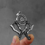 Viking Symbol Double Axe Necklace Necklaces Viking Warriors