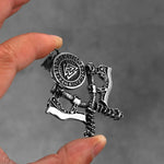 Viking Symbol Double Axe Necklace Necklaces Viking Warriors