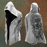 Viking Symbols Oversized Hooded Trench Coat Viking Warriors