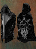 Viking Symbols Oversized Hooded Trench Coat Viking Warriors