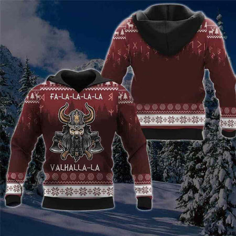 Viking Ugly Christmas Sweater Hoodie Viking Warriors