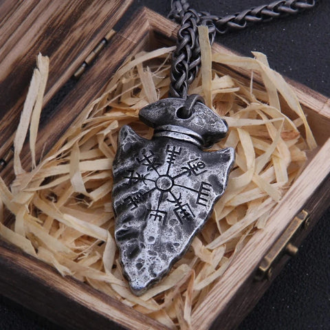 Viking Vegvisir - Helm of Awe Spear Pendant Necklaces Viking Warriors