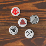 Viking Warriors Set of pin buttons Button pins Viking Warriors