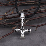 Viking Wolf Cross Pendant Vargkors Necklaces Viking Warriors
