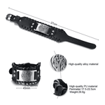 Viking Wolf Head Leather Bracelet Wristbands Viking Warriors